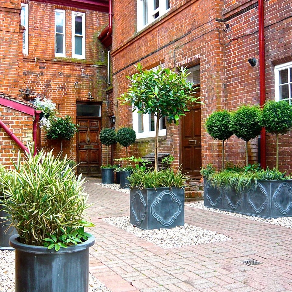 This is the shared entrance to this large Victorian house