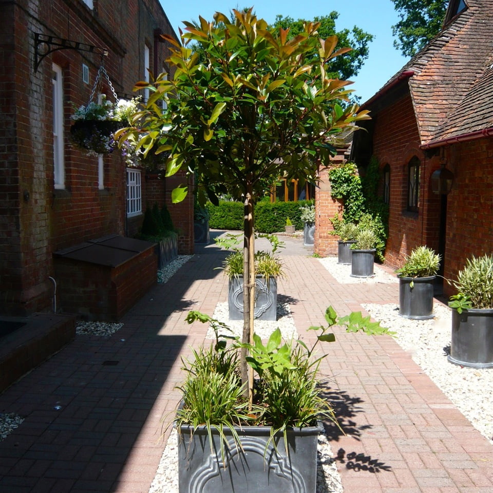 This s part of the shared courtyard of a large country house in berkshire