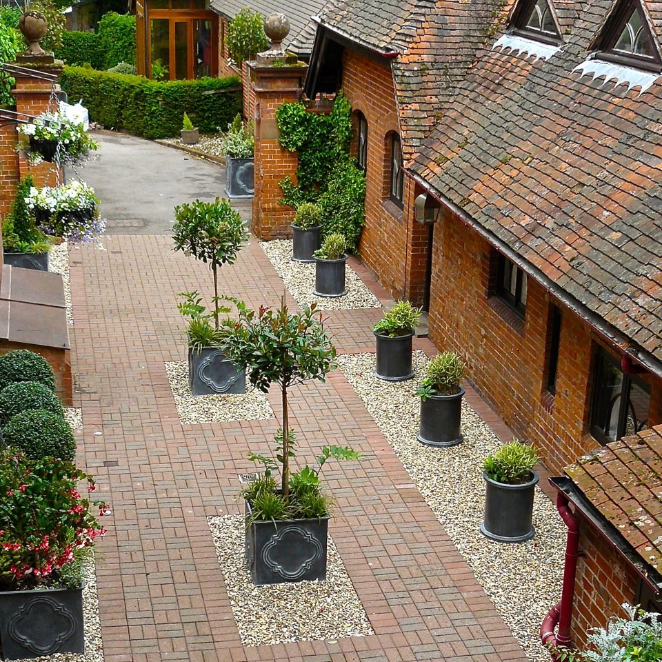 A birds eye view of the shared courtyard scheme for this Victorian country house