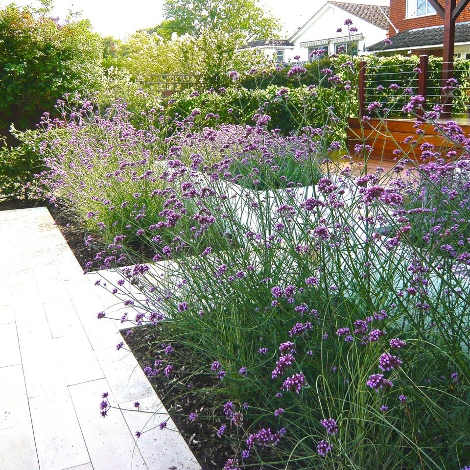 Simple planting to withstand floods on this riverside garden by Jo Alderson Phillips