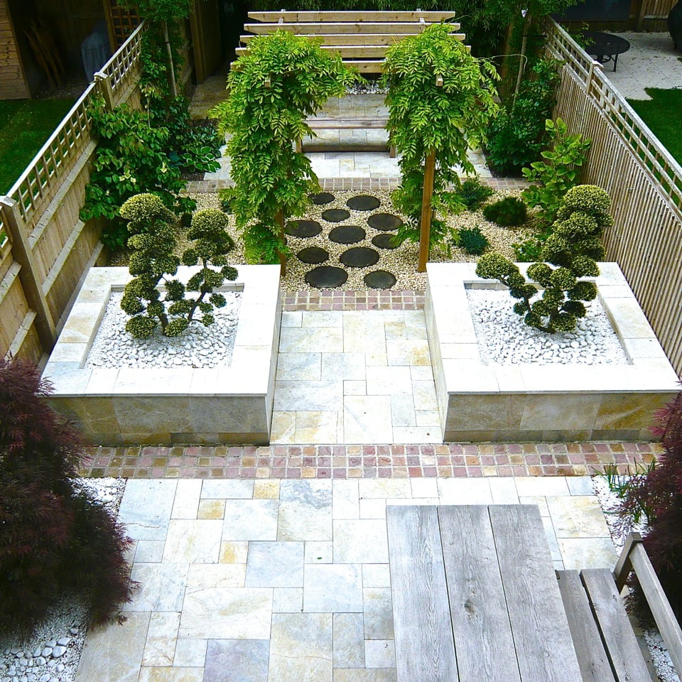 This is the Zen garden I designed from a birds eye view