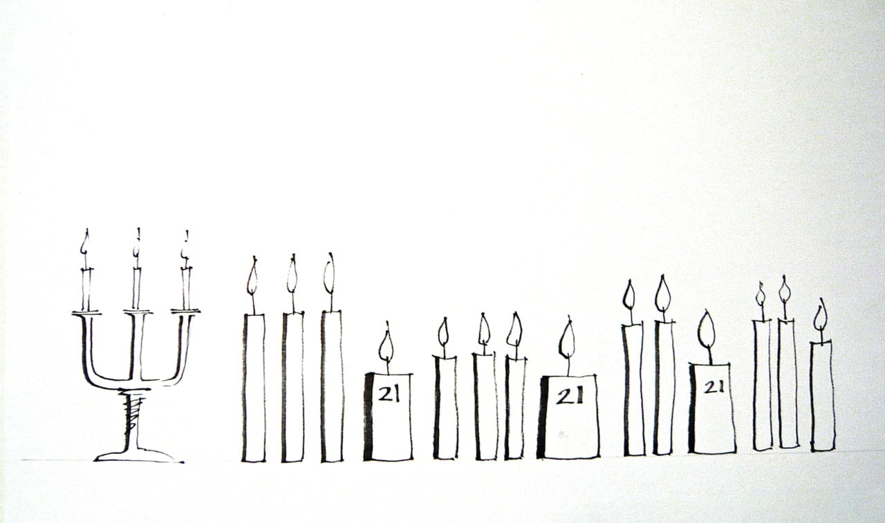 My little drawing wishing The Garden Design Co Ltd a happy 21st birthday. Lots of candles to blow out!