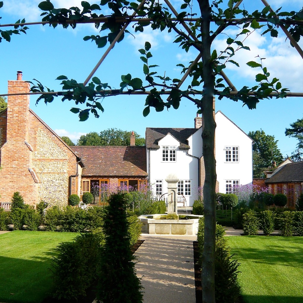 Walled garden looking back to house