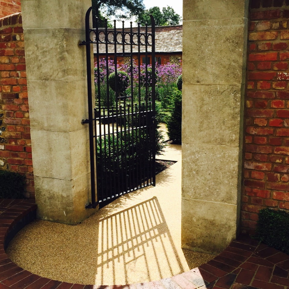 Entrance to a french style walled garden I designed for clients near henley on thames