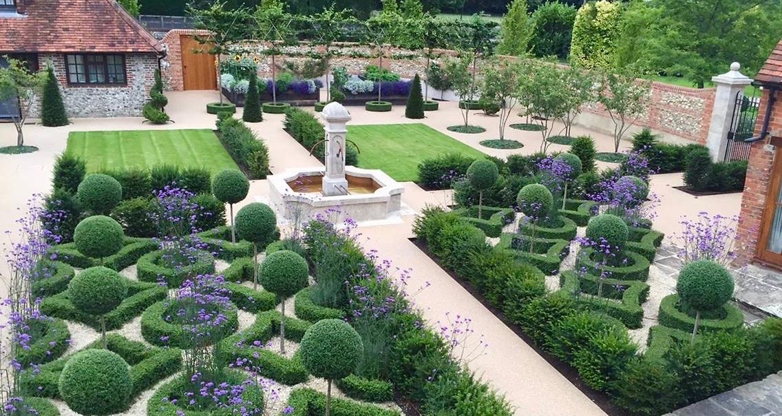 I designed this French styled walled garden for my clients near Henley on Thames