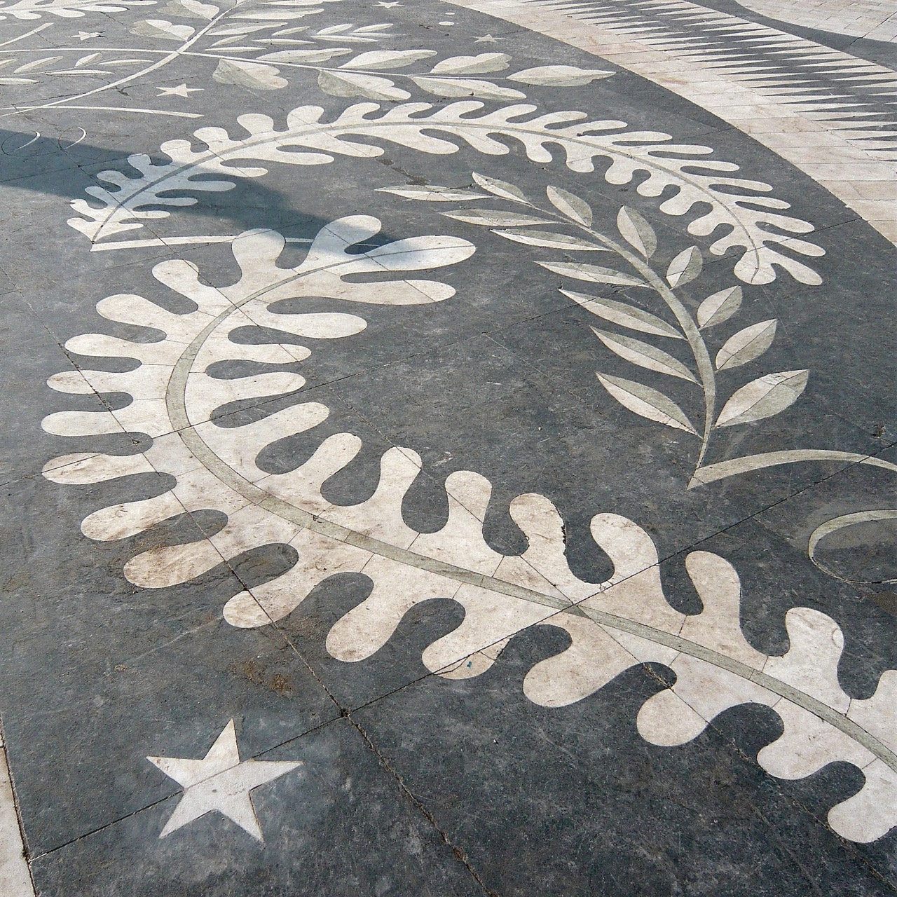 elegant inlay in Portugese pavement - blog by Jo Alderson Phillips of Joanne Alderson Design