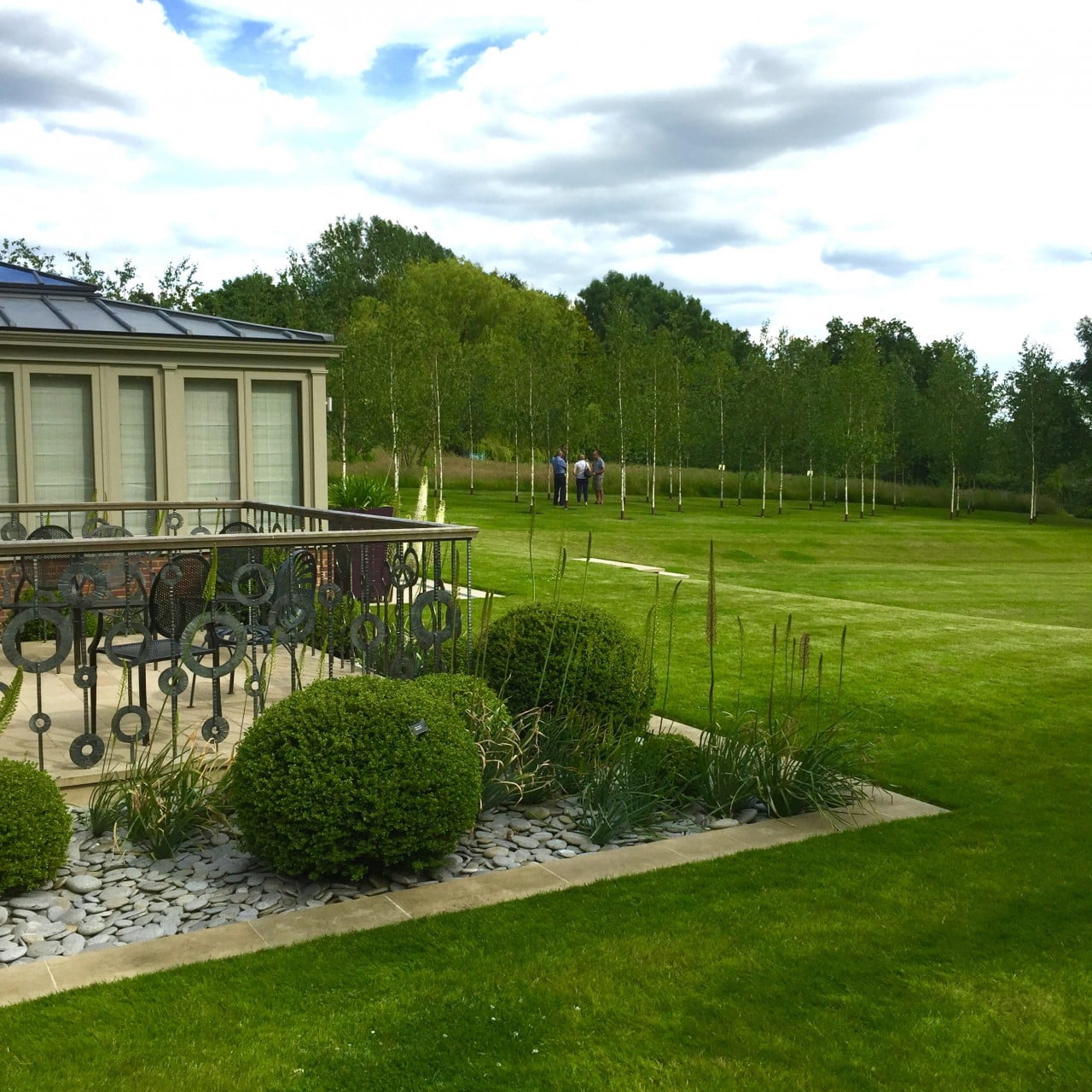 This is the large garden in Buckinghamshire I designed on the day of the Open Garden Scheme. Luckily the sun shone!