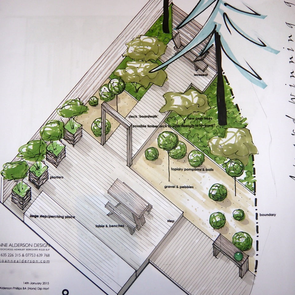 This is my drawing for small contemporary garden