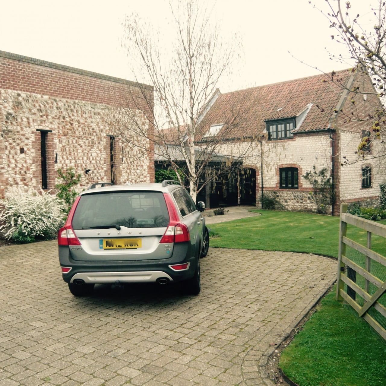 This is the before photo of a norfolk front garden. It will soon become a modern & stylish garden of circles.