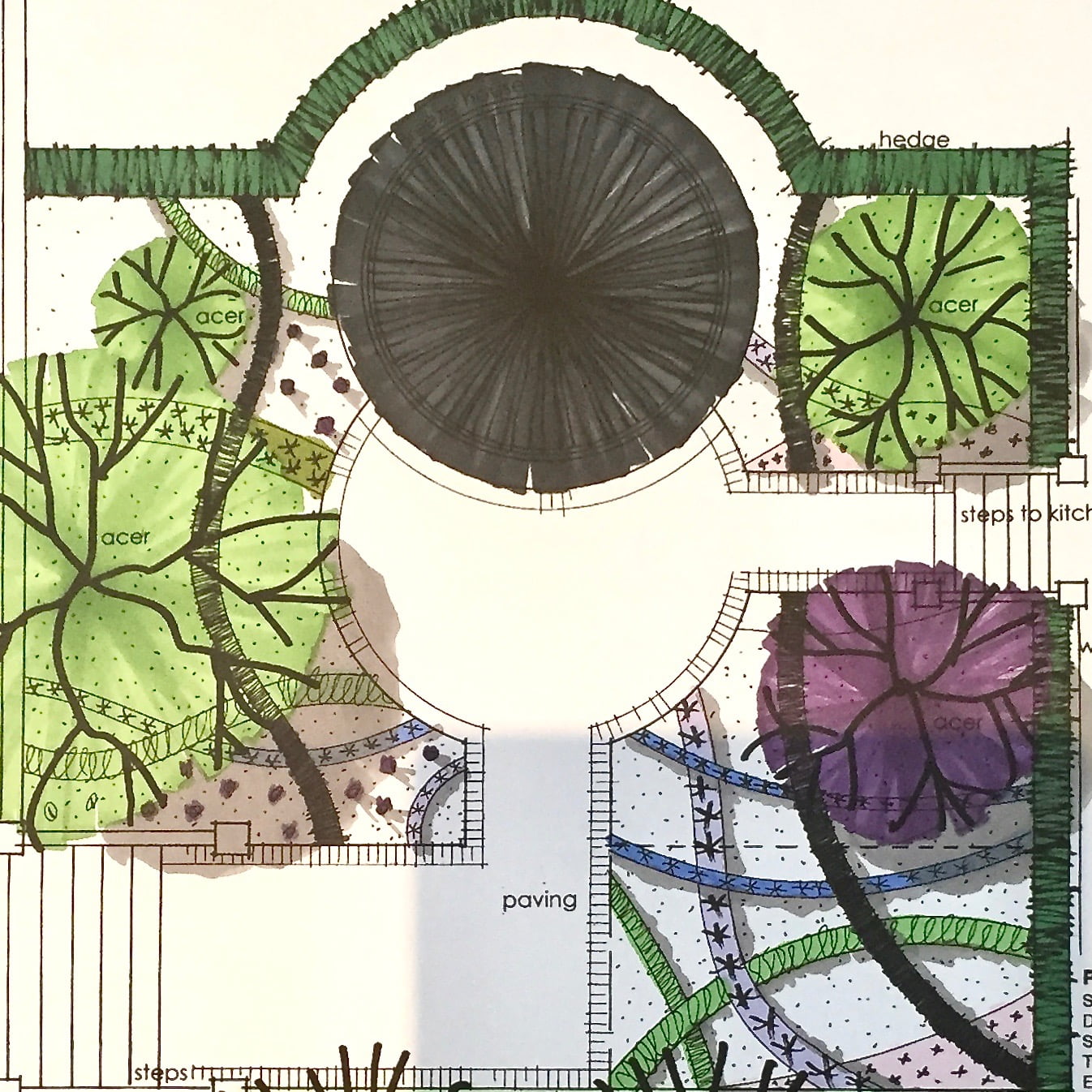 Sketch for ribbon planting by Jo Alderson Phillips @ Joanne Alderson ...