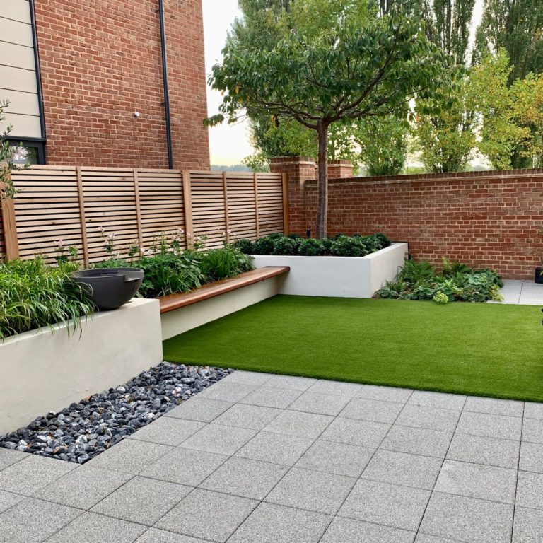 AFTER photo of small garden on an estate by Jo Alderson Phillips ...