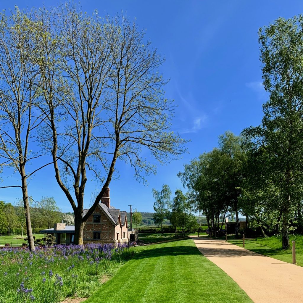 The driveway leading to the beautiful Tudor cottage in the Cotswolds