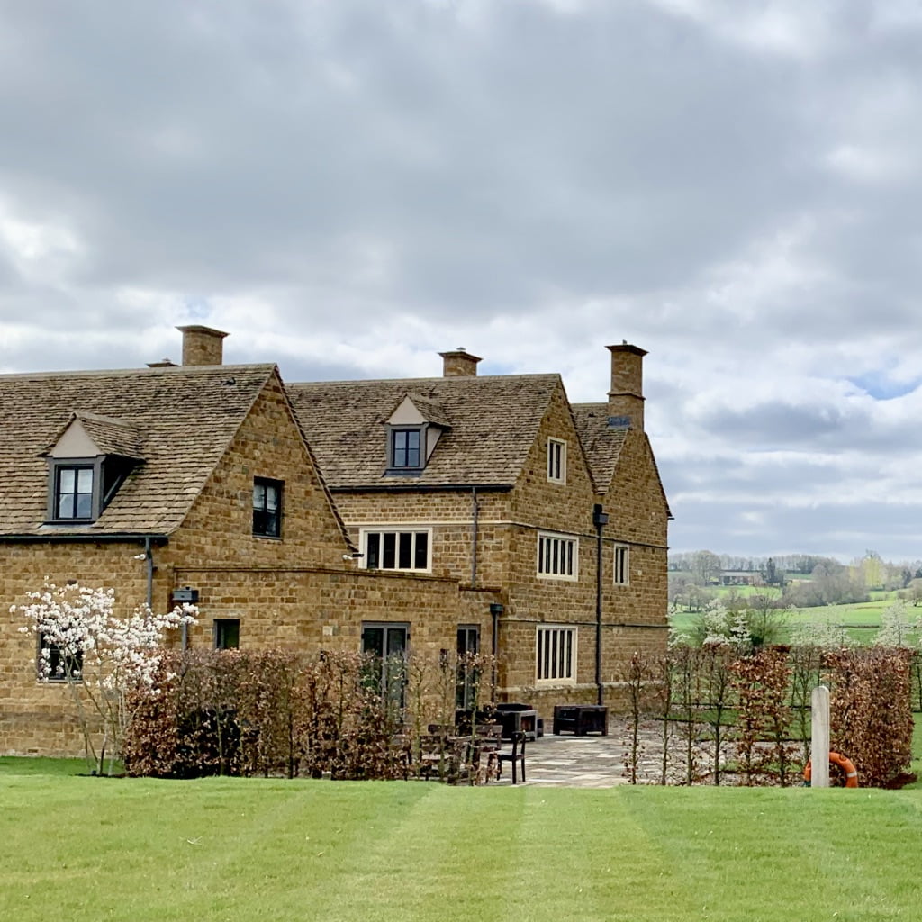 Cotswold fsarm house with garden designed by Jo Alderson Phillips