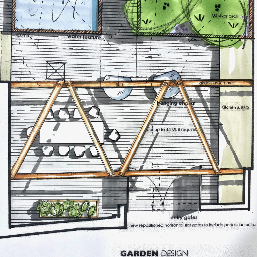 detail of a drawing by Jo Alderson Phillips for a client in Henley on Thames. Hand drawn to scale by Jo
www.joannealderson.com