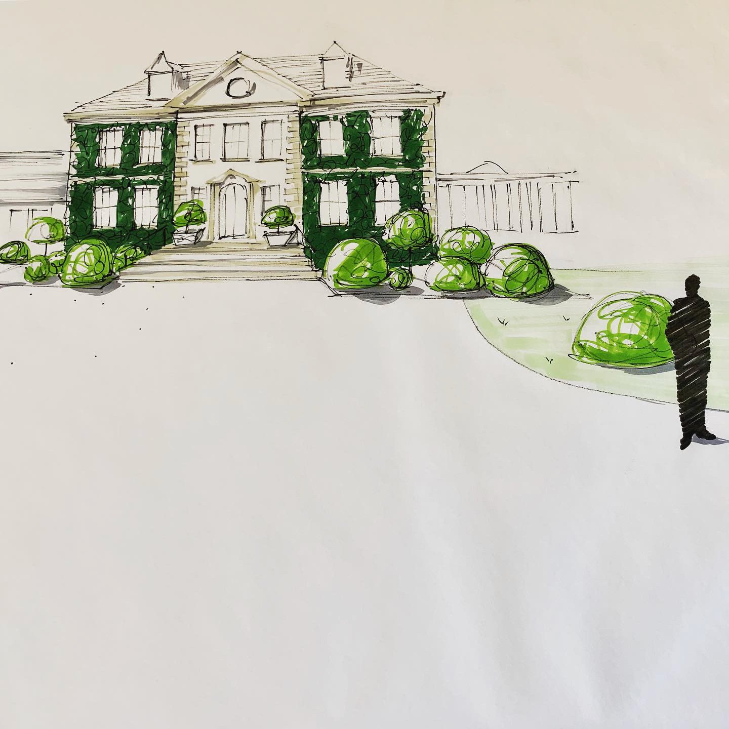 Georgian house & garden designed & illustrated by Jo Alderson Phillips