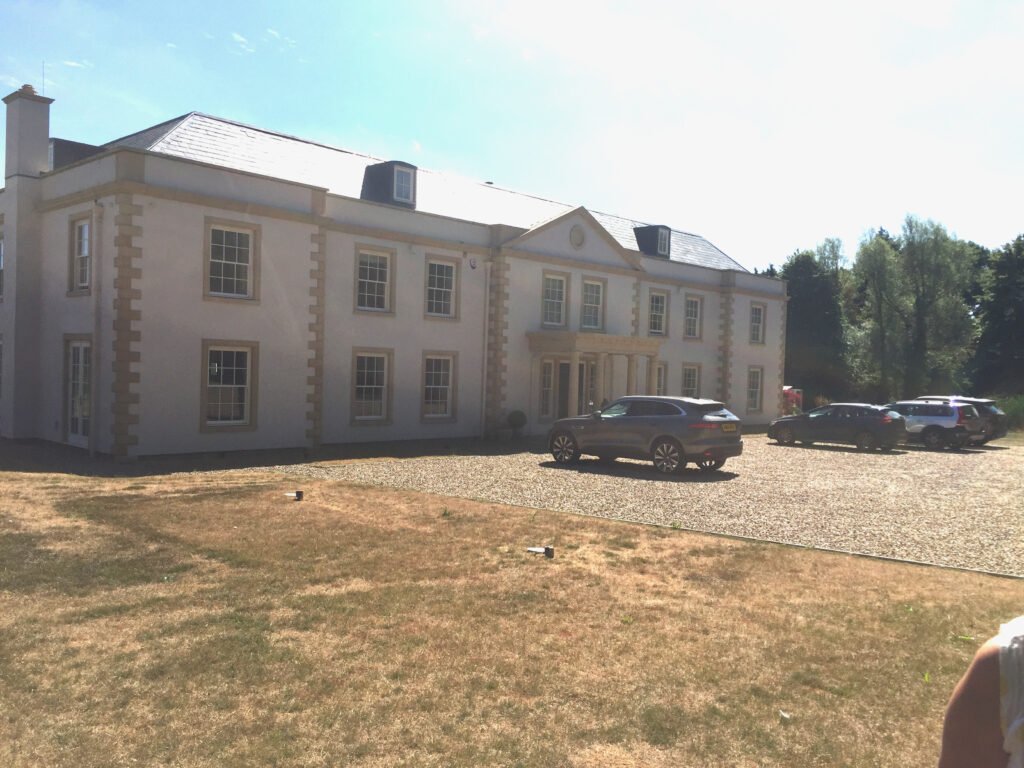 The house before garden work started - looking quite stark