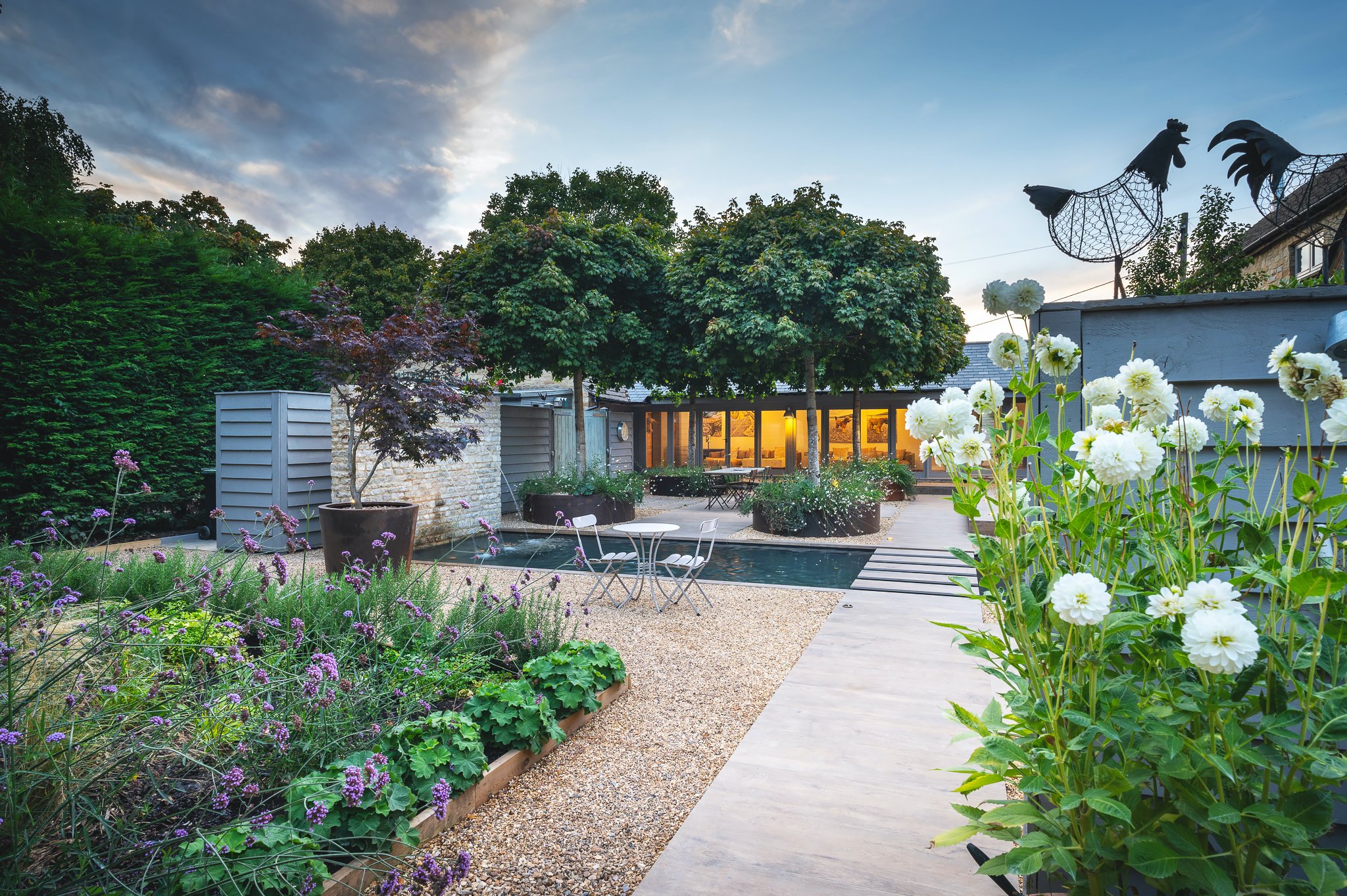 Cotswold courtyard garden designed by Jo Alderson Phillips www.joannealderson.com