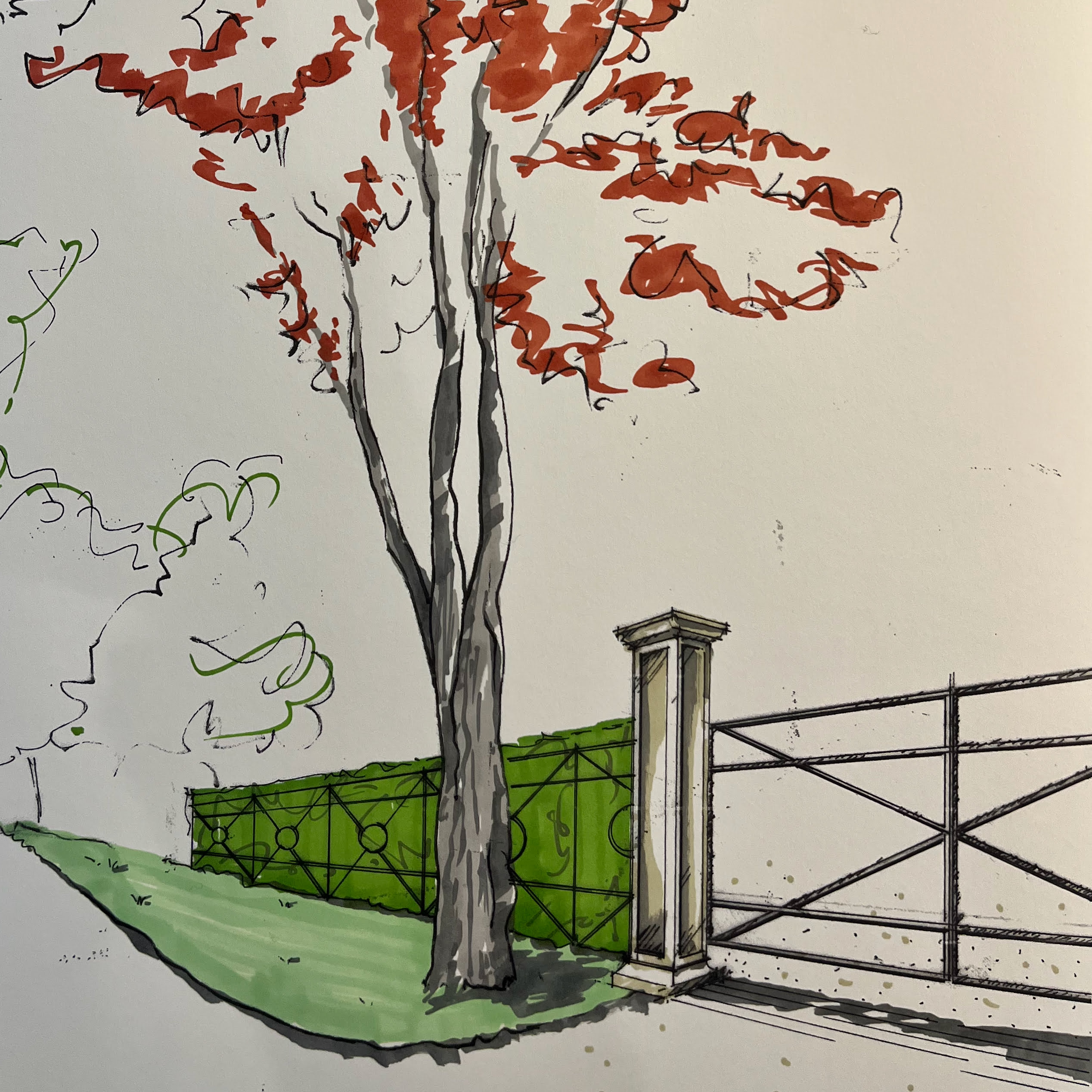New railings, gate & pier design for a garden in Henley
