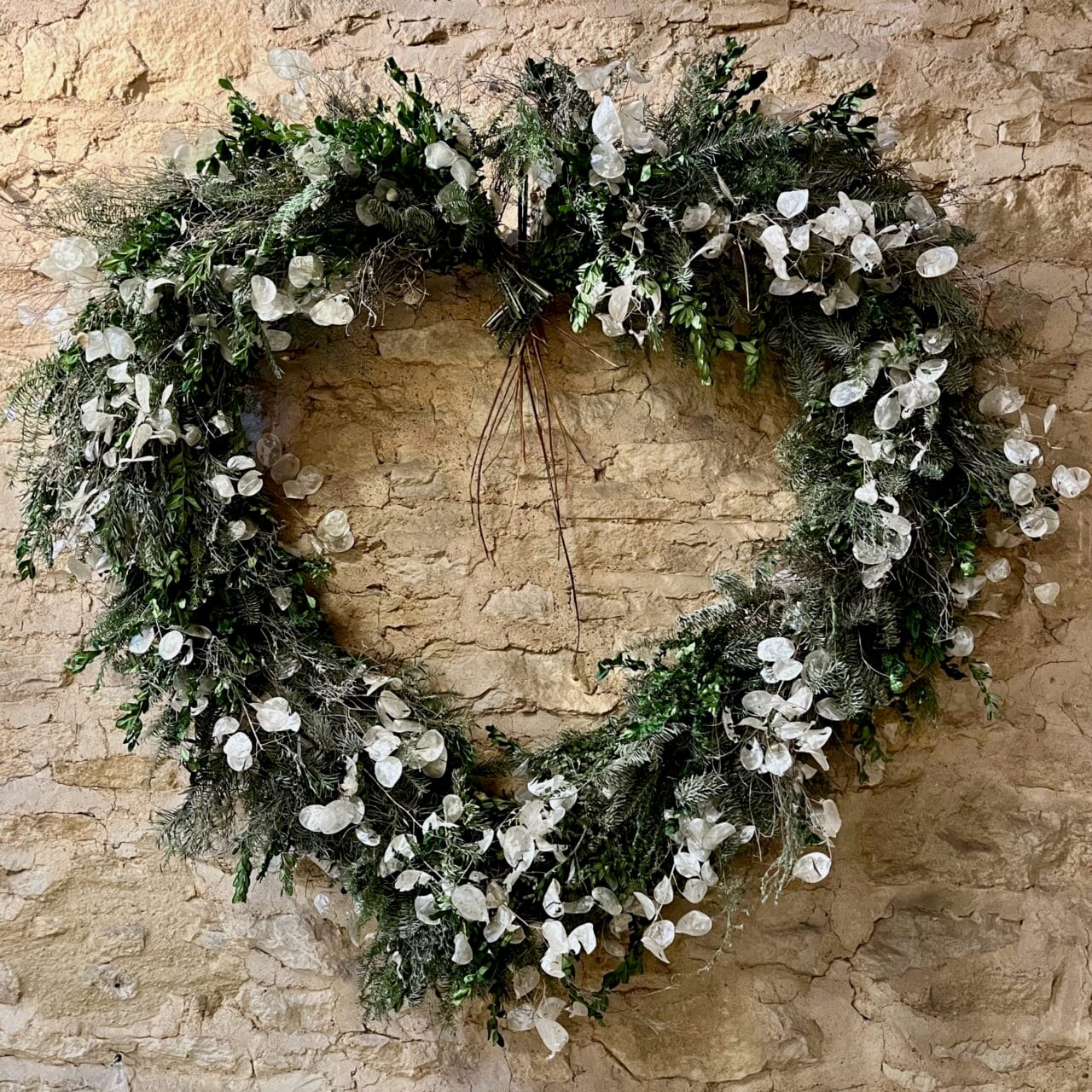 Beautiful heart wall display @ Daylesford