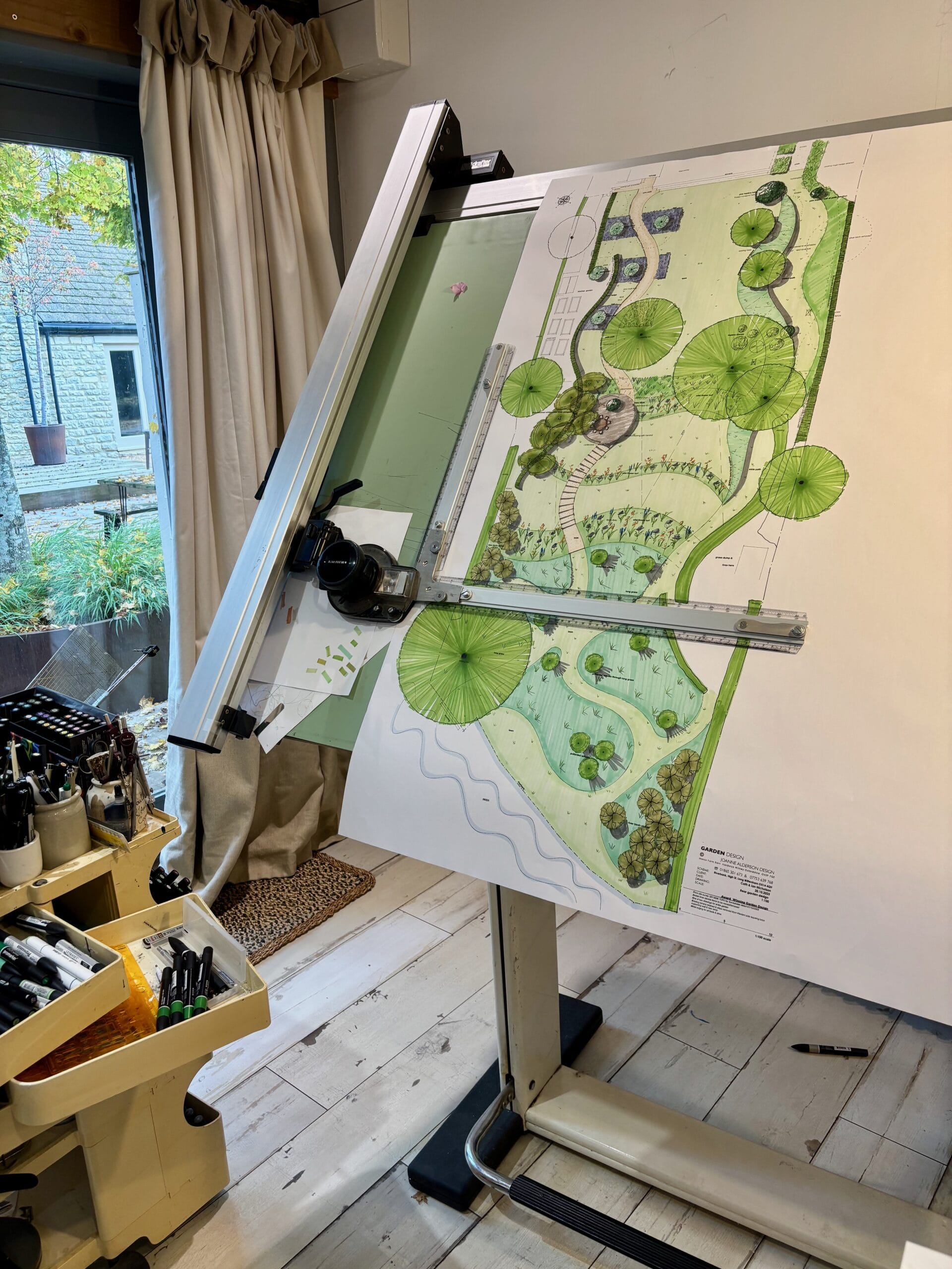 One of my drawings in progress on my board